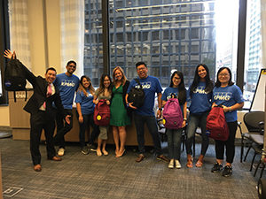 Employees of KPMG who participated in the backpack drive