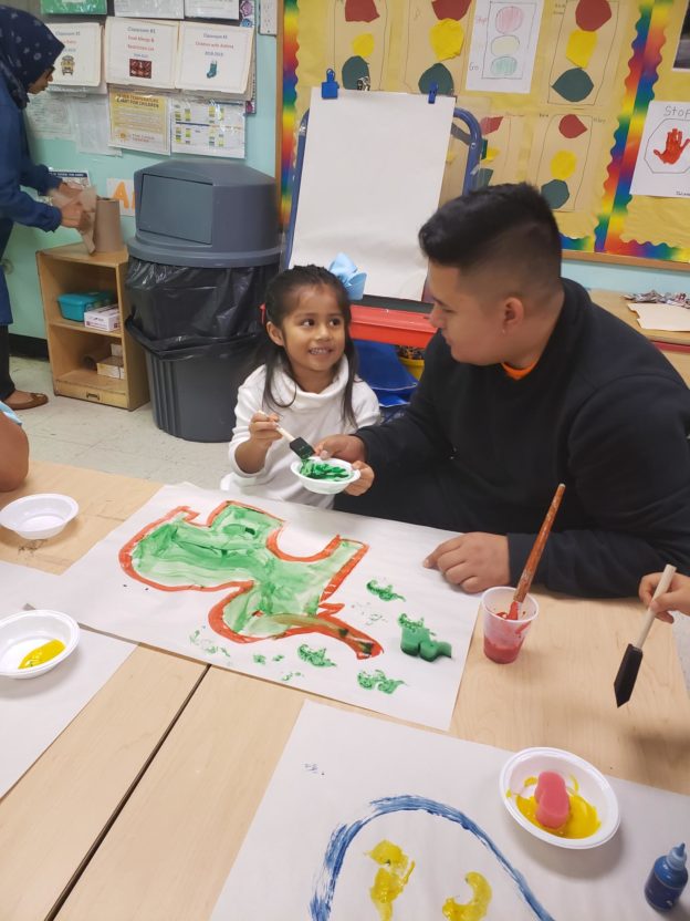 Corona Head Start student participates in Dads Take Your Children to School Day