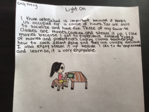 A student at SONYC 185 describes what she likes about the program.