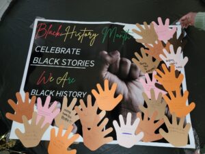 August Martin High School "hands" project for Black History Month