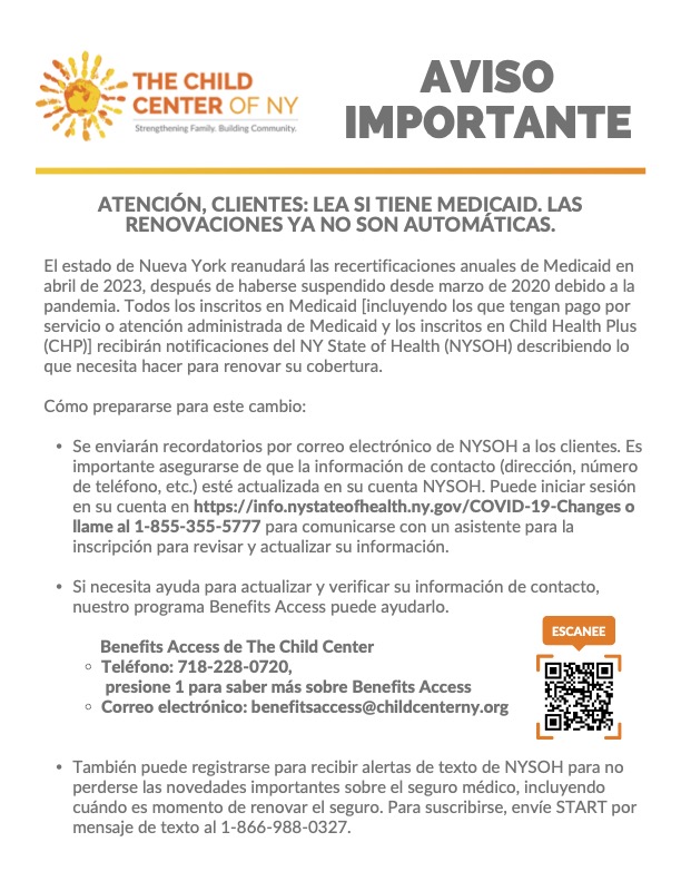 Spanish - IMPORTANT NOTICE - Medicaid Benefits