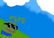 A paiting by Pepe that features Pepe the frog.