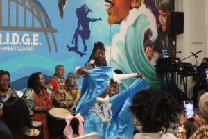 A dancer at the Kwanzaa event.