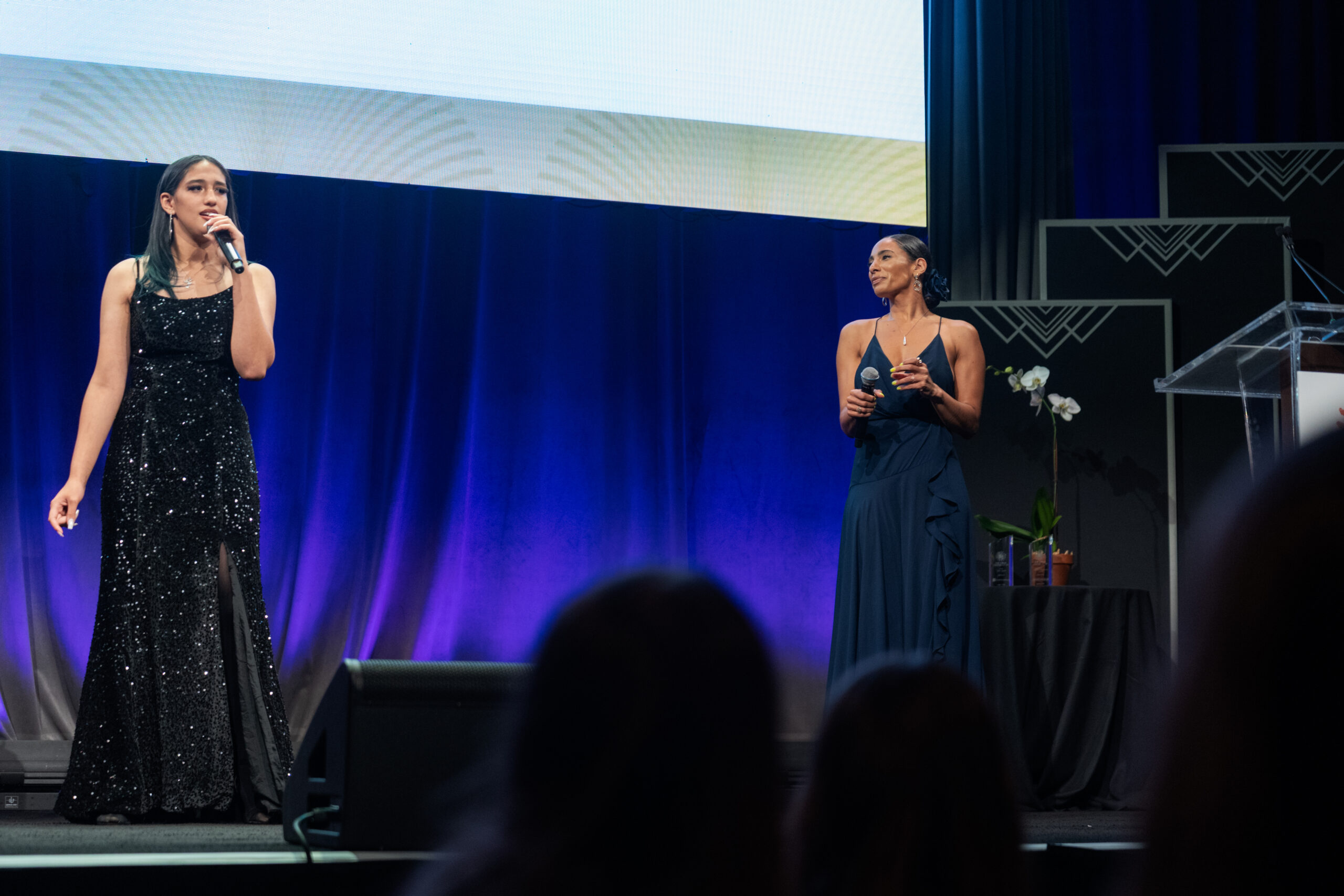 Krystal and Nina singing